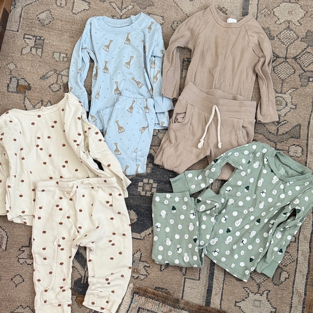 Kissy Kissy Kids Pajamas Set - Blue, Cream, Green, Tan